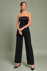 Top bustier asimmetrico arricciato