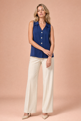 Blusa senza maniche scollo a V