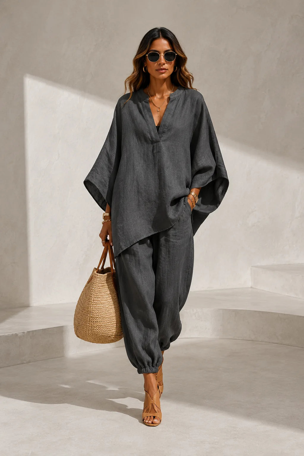 Ensemble fluide col V | Lounelle Paris