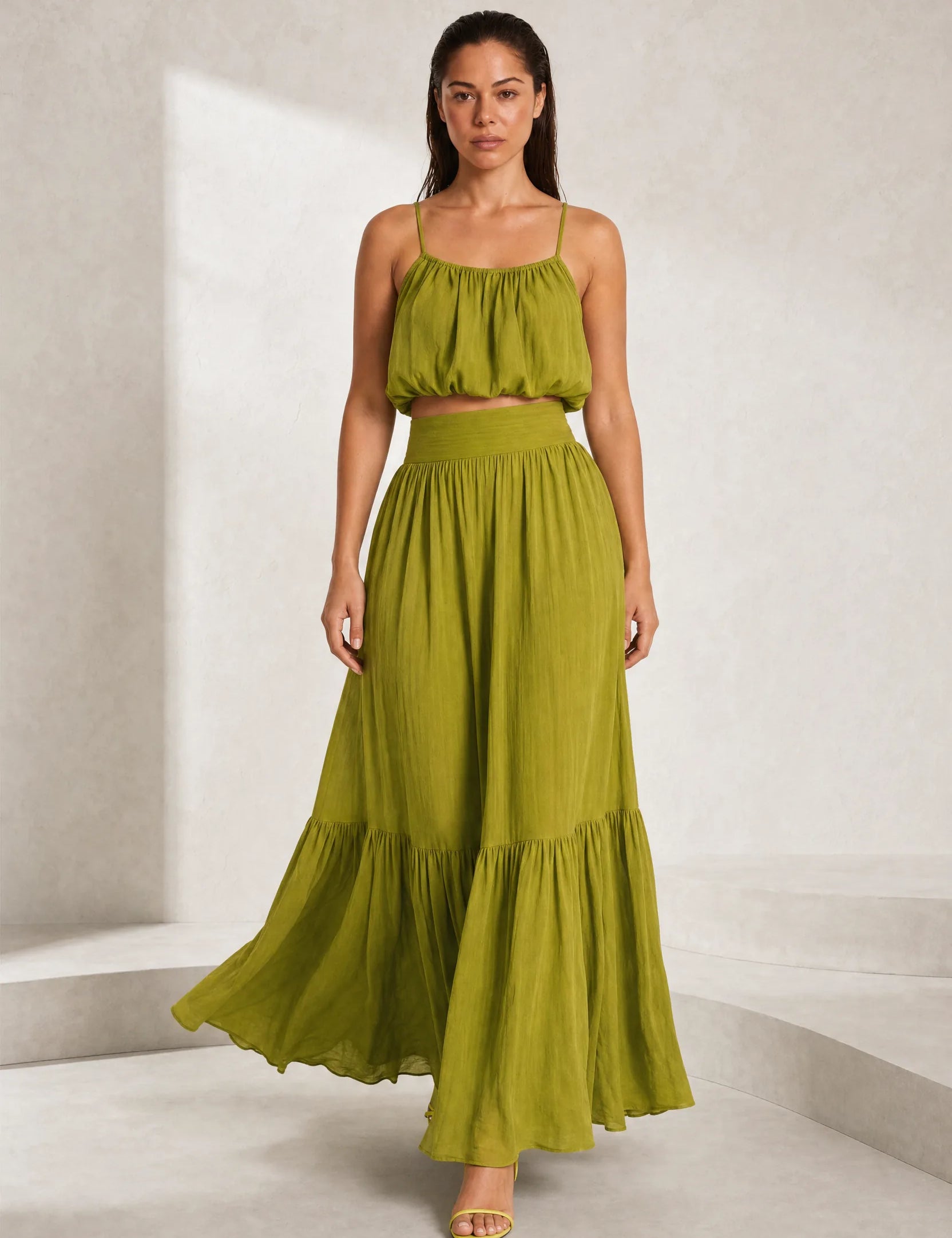 Ensemble jupe longue fines bretelles | Lounelle Paris