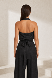 Ensemble noir col licou dos nu | Lounelle Paris