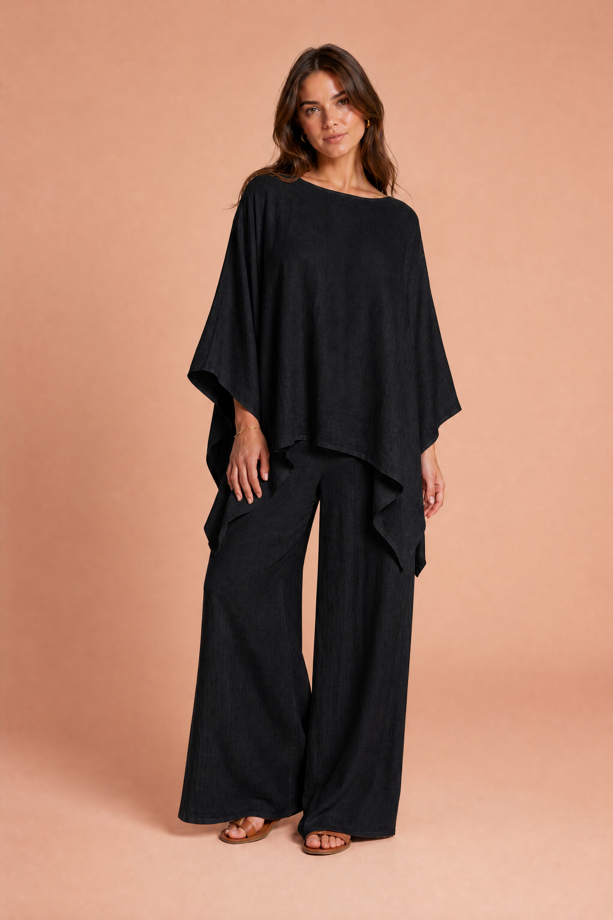 Ensemble ample encolure bateau | Variante Noir | Lounelle Paris