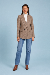 Blazer slim a quadretti pied-de-poule