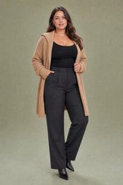 Gilet ample col châle | Porté sur une silhouette plus ronde | Lounelle Paris