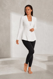 Gilet blazer texturé coupe ajustée | Lounelle Paris