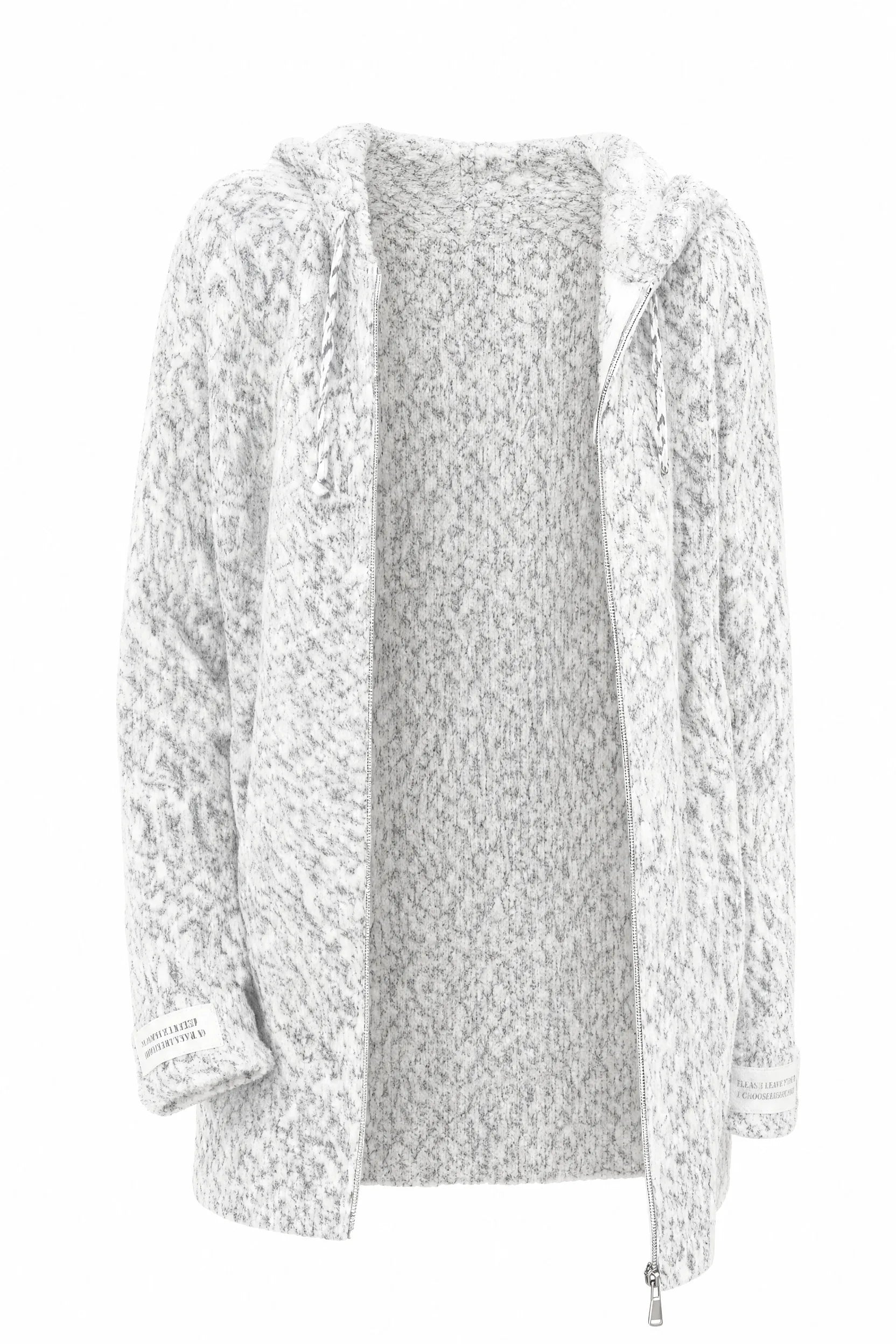 Gilet en maille à capuche zippé | Lounelle Paris