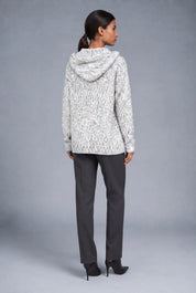 Gilet en maille à capuche zippé | Vue de dos | Lounelle Paris
