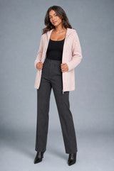 Cardigan in maglia con cappuccio e zip