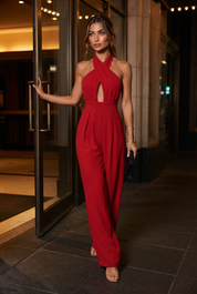 Combinaison col licou dos nu | Variante Rouge - Lifestyle | Lounelle Paris