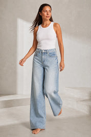 Jean bleu clair coupe ample | Lounelle Paris