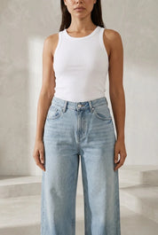 Jean bleu clair coupe ample | Lounelle Paris
