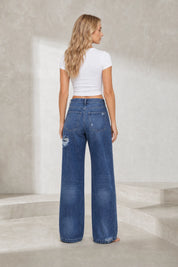 Jean bleu déchiré coupe ample | Lounelle Paris