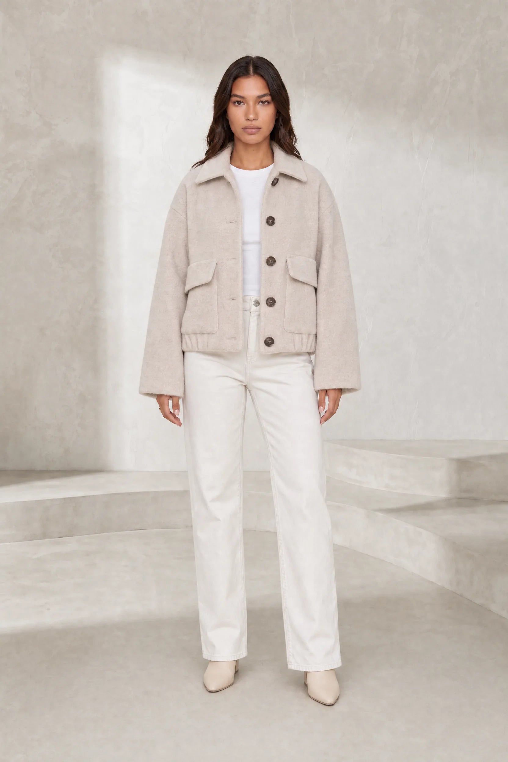 Manteau court ample à boutons | Lounelle Paris