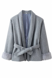 Manteau court ample col châle | Lounelle Paris