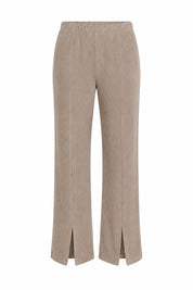 Pantalon beige taille haute fendu | Lounelle Paris