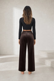 Pantalon café taille haute coupe ample | Lounelle Paris