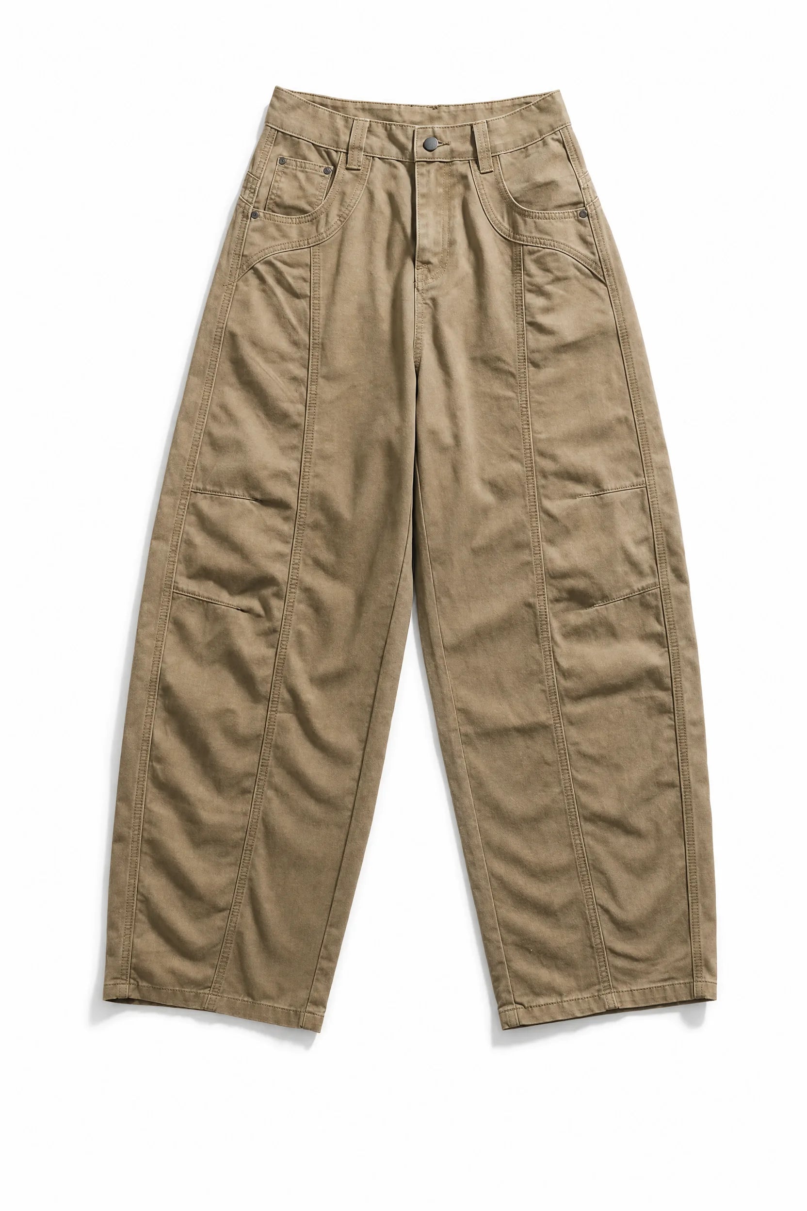 Pantalon cargo ample taille mi-haute | Lounelle Paris