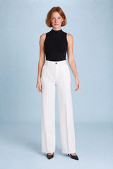 Pantaloni sartoriali fluidi a vita alta