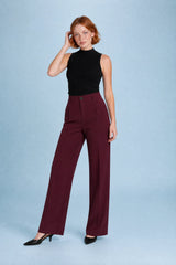 Pantaloni sartoriali fluidi a vita alta