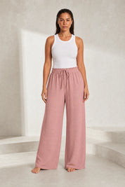 Pantalon fluide large taille cordon | Lounelle Paris