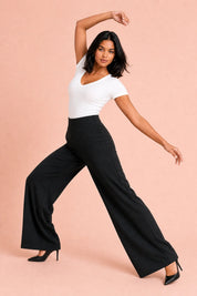 Pantalon fluide taille haute | Vue en mouvement | Lounelle Paris