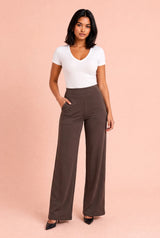 Pantalone fluido a vita alta