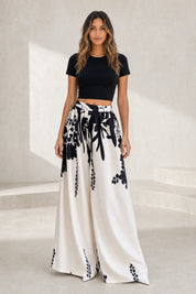 Pantalon large à imprimé floral | Lounelle Paris