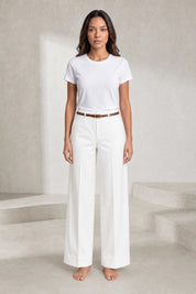 Pantalon large ceinturé taille mi-haute | Lounelle Paris