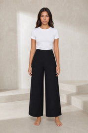Pantalon large fluide taille haute | Lounelle Paris