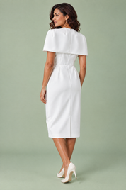 Robe blanche midi près du corps | Vue de dos | Lounelle Paris