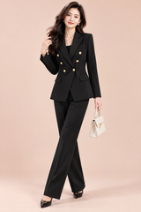 Tailleur pantalone doppiopetto nero