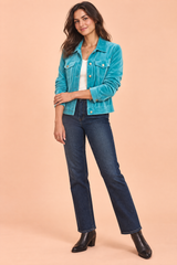 Giacca-camicia blu con tasche funzionali
