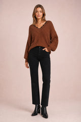 Pull col V in pizzo