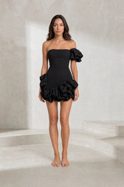 Robe bustier asymétrique volantée | Lounelle Paris