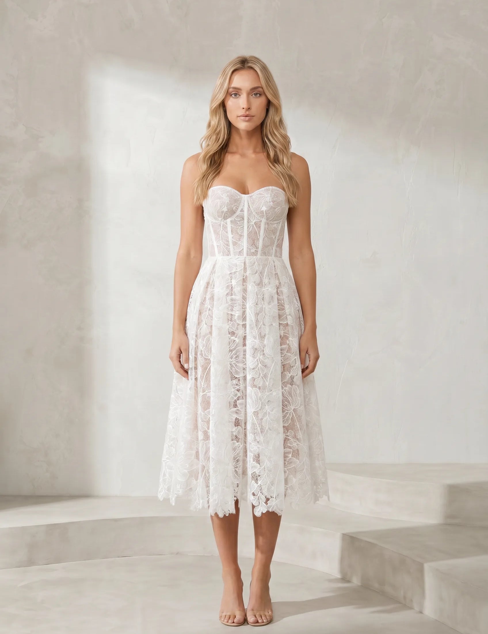 Robe bustier en dentelle | Lounelle Paris