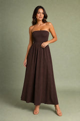 Abito bustier a spalle nude