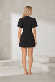 Robe cintrée à manches bouffantes | Lounelle Paris
