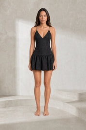 Robe col V fines bretelles | Lounelle Paris