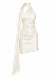 Robe courte satinée dos nu | Lounelle Paris