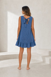 Robe dos noué volantée | Lounelle Paris