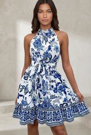 Robe halter imprimé floral | Lounelle Paris