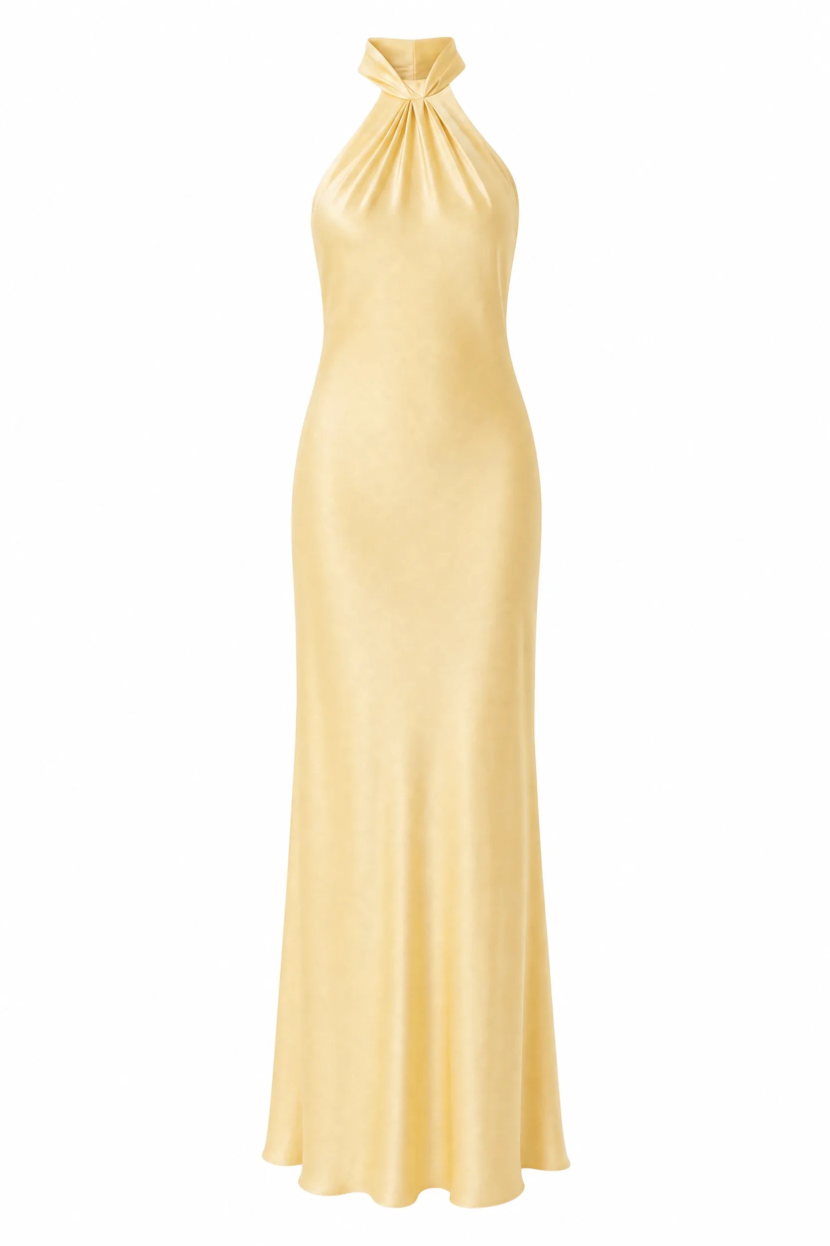 Robe jaune col licou dos nu | Lounelle Paris