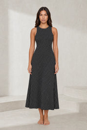 Robe longue à pois dos nu | Lounelle Paris