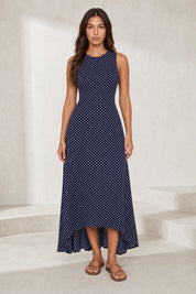 Robe longue à pois dos nu | Lounelle Paris