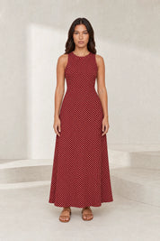 Robe longue à pois dos nu | Lounelle Paris