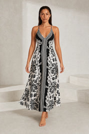 Robe longue blanche à fines bretelles | Lounelle Paris