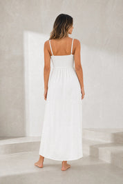Robe longue blanche en dentelle | Lounelle Paris