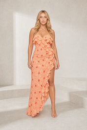 Robe longue bretelles croisées | Lounelle Paris