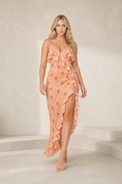 Robe longue bretelles croisées | Lounelle Paris