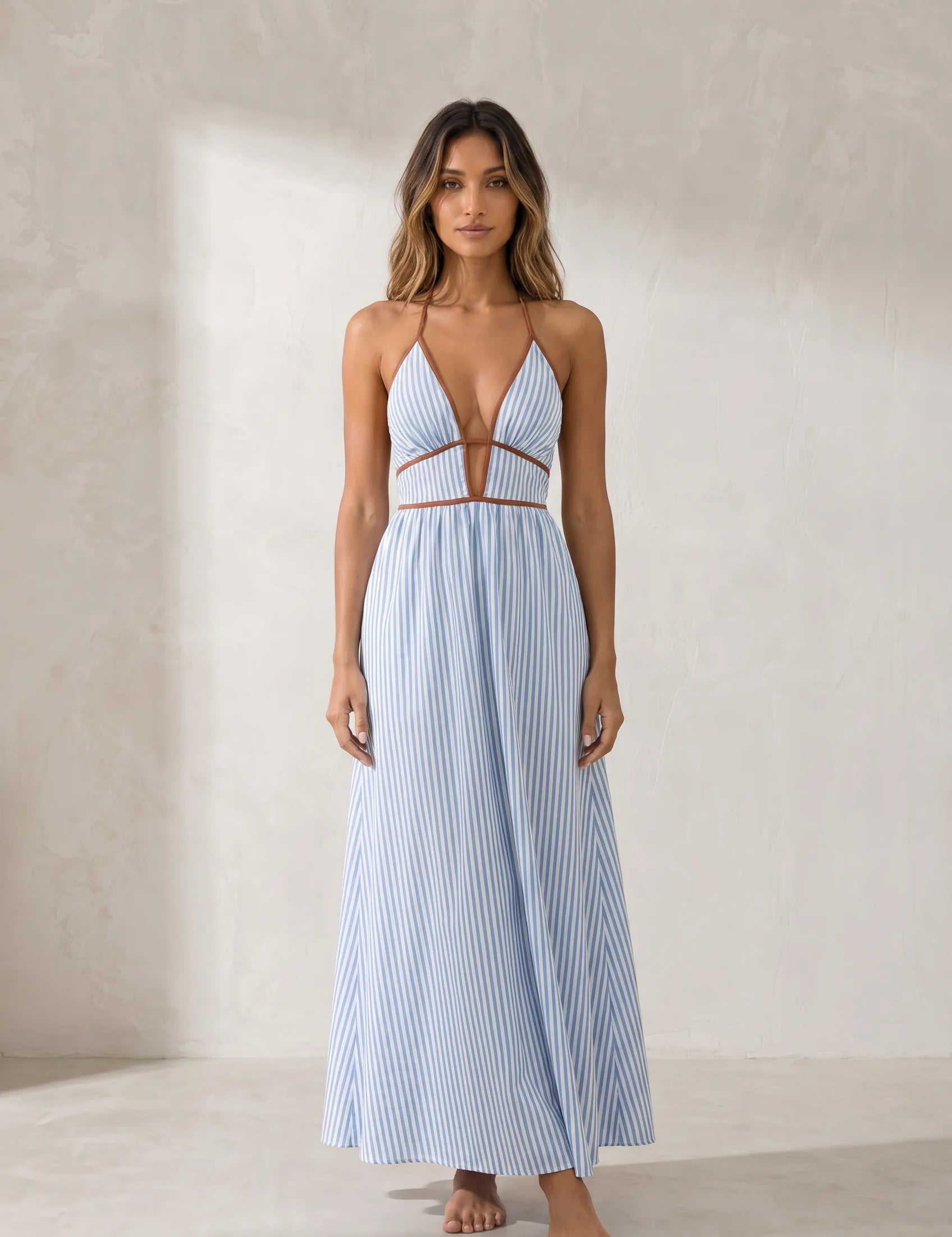 Robe longue col licou dos nu | Lounelle Paris
